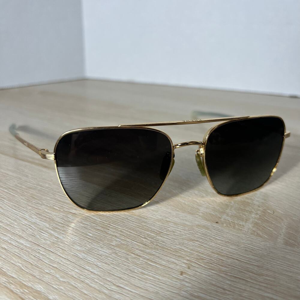 Vintage Krewe 529 Polar Scout Sunglasses Gold Frames 58-17 New Orleans READ DESC
